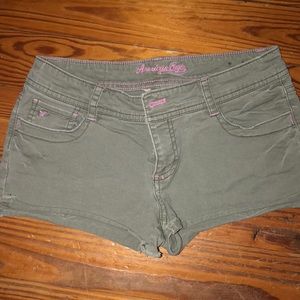Army green & pink American Eagle shorts size 2
